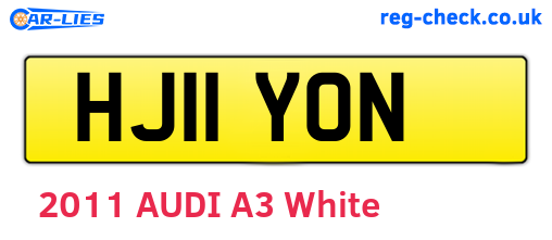 HJ11YON are the vehicle registration plates.