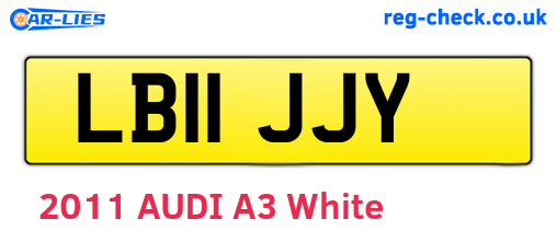 LB11JJY are the vehicle registration plates.