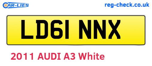 LD61NNX are the vehicle registration plates.