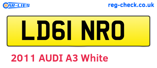 LD61NRO are the vehicle registration plates.