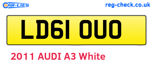 LD61OUO are the vehicle registration plates.
