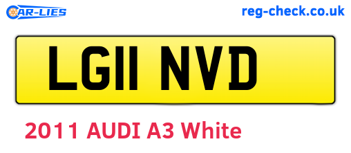 LG11NVD are the vehicle registration plates.