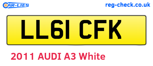 LL61CFK are the vehicle registration plates.