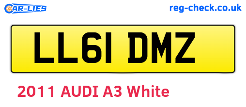 LL61DMZ are the vehicle registration plates.
