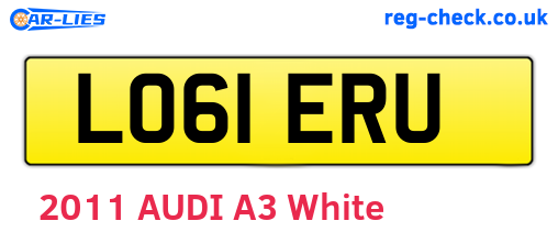 LO61ERU are the vehicle registration plates.