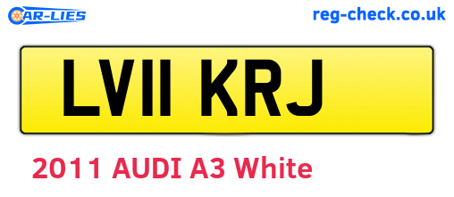 LV11KRJ are the vehicle registration plates.