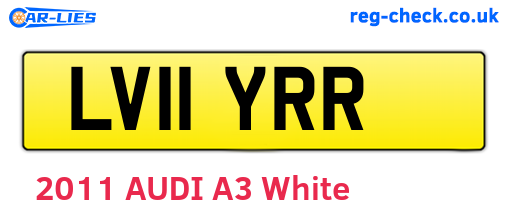 LV11YRR are the vehicle registration plates.