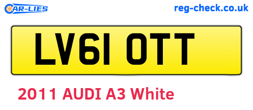 LV61OTT are the vehicle registration plates.