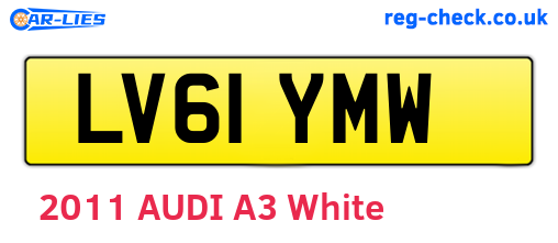 LV61YMW are the vehicle registration plates.