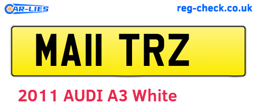 MA11TRZ are the vehicle registration plates.
