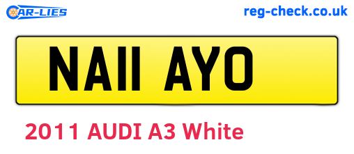 NA11AYO are the vehicle registration plates.