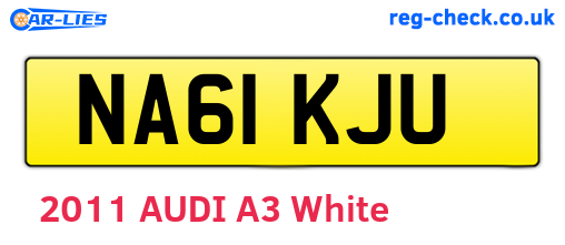NA61KJU are the vehicle registration plates.