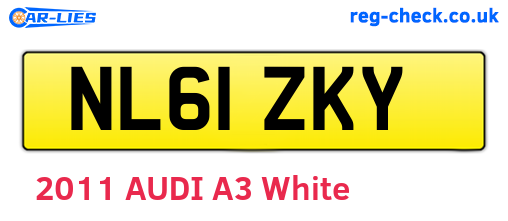 NL61ZKY are the vehicle registration plates.