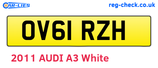 OV61RZH are the vehicle registration plates.