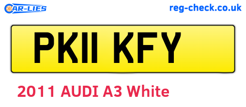 PK11KFY are the vehicle registration plates.