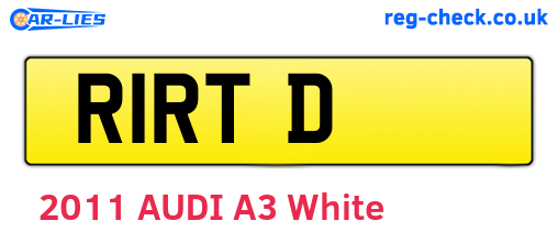R1RTD are the vehicle registration plates.