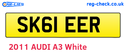SK61EER are the vehicle registration plates.