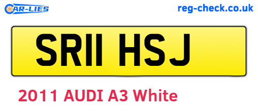 SR11HSJ are the vehicle registration plates.