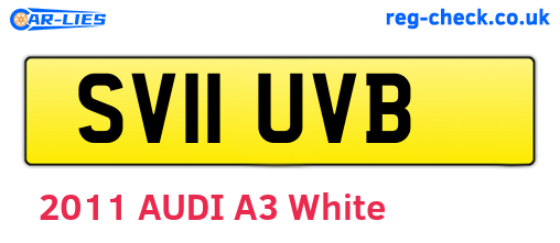 SV11UVB are the vehicle registration plates.