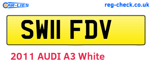 SW11FDV are the vehicle registration plates.