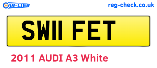 SW11FET are the vehicle registration plates.