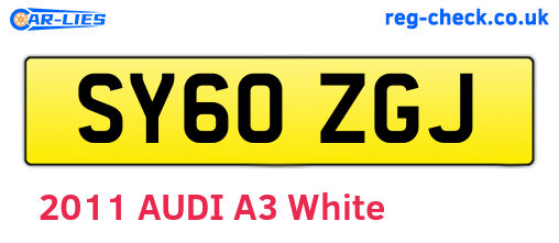 SY60ZGJ are the vehicle registration plates.