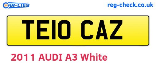 TE10CAZ are the vehicle registration plates.