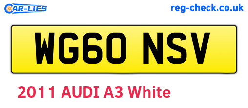 WG60NSV are the vehicle registration plates.