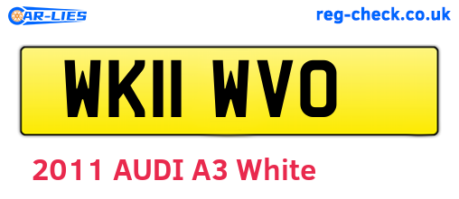 WK11WVO are the vehicle registration plates.
