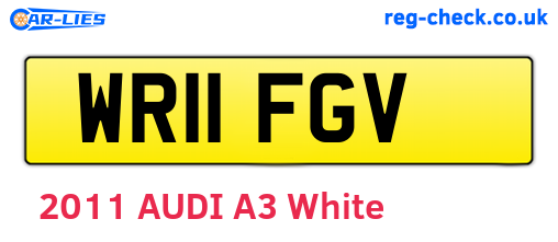 WR11FGV are the vehicle registration plates.