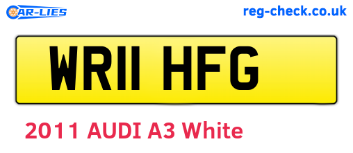 WR11HFG are the vehicle registration plates.