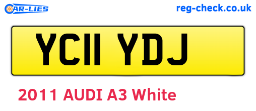 YC11YDJ are the vehicle registration plates.