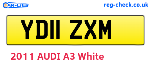 YD11ZXM are the vehicle registration plates.