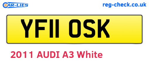 YF11OSK are the vehicle registration plates.