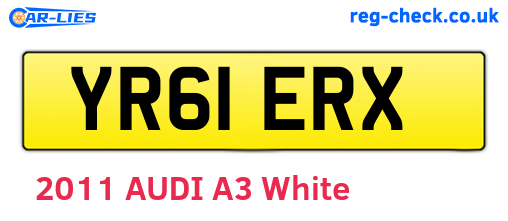 YR61ERX are the vehicle registration plates.