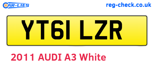 YT61LZR are the vehicle registration plates.