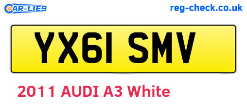 YX61SMV are the vehicle registration plates.