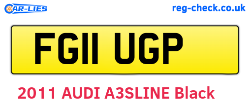 FG11UGP are the vehicle registration plates.