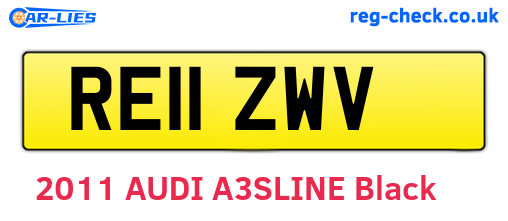 RE11ZWV are the vehicle registration plates.