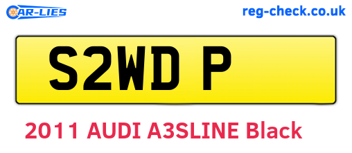 S2WDP are the vehicle registration plates.