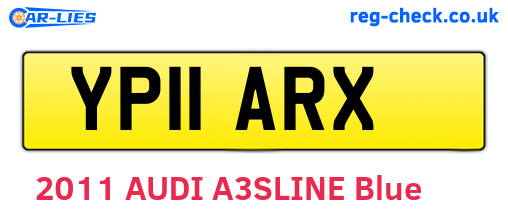 YP11ARX are the vehicle registration plates.