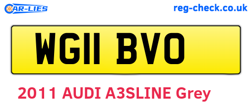 WG11BVO are the vehicle registration plates.