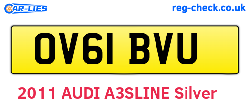 OV61BVU are the vehicle registration plates.