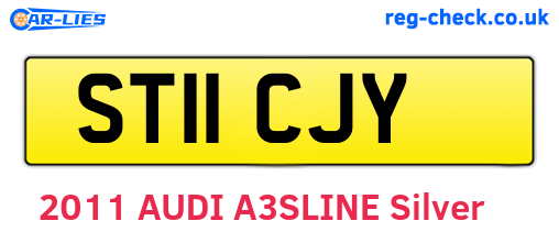 ST11CJY are the vehicle registration plates.