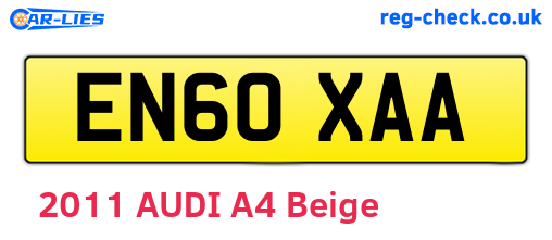 EN60XAA are the vehicle registration plates.
