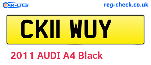 CK11WUY are the vehicle registration plates.