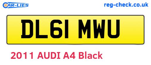 DL61MWU are the vehicle registration plates.