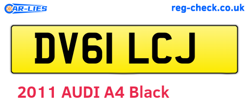 DV61LCJ are the vehicle registration plates.