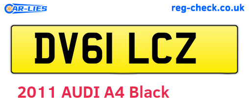 DV61LCZ are the vehicle registration plates.