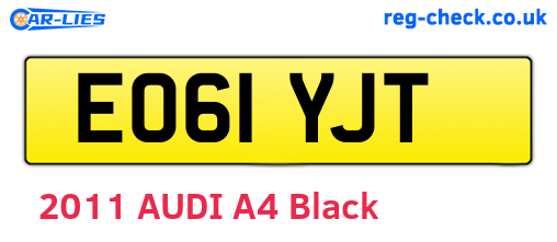 EO61YJT are the vehicle registration plates.